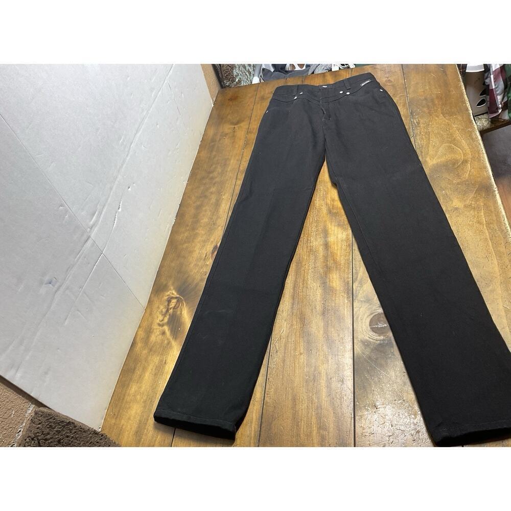 Vintage Rockies Western Mom High-waisted Bare Back Studded Black Jeans-7/8 XLong